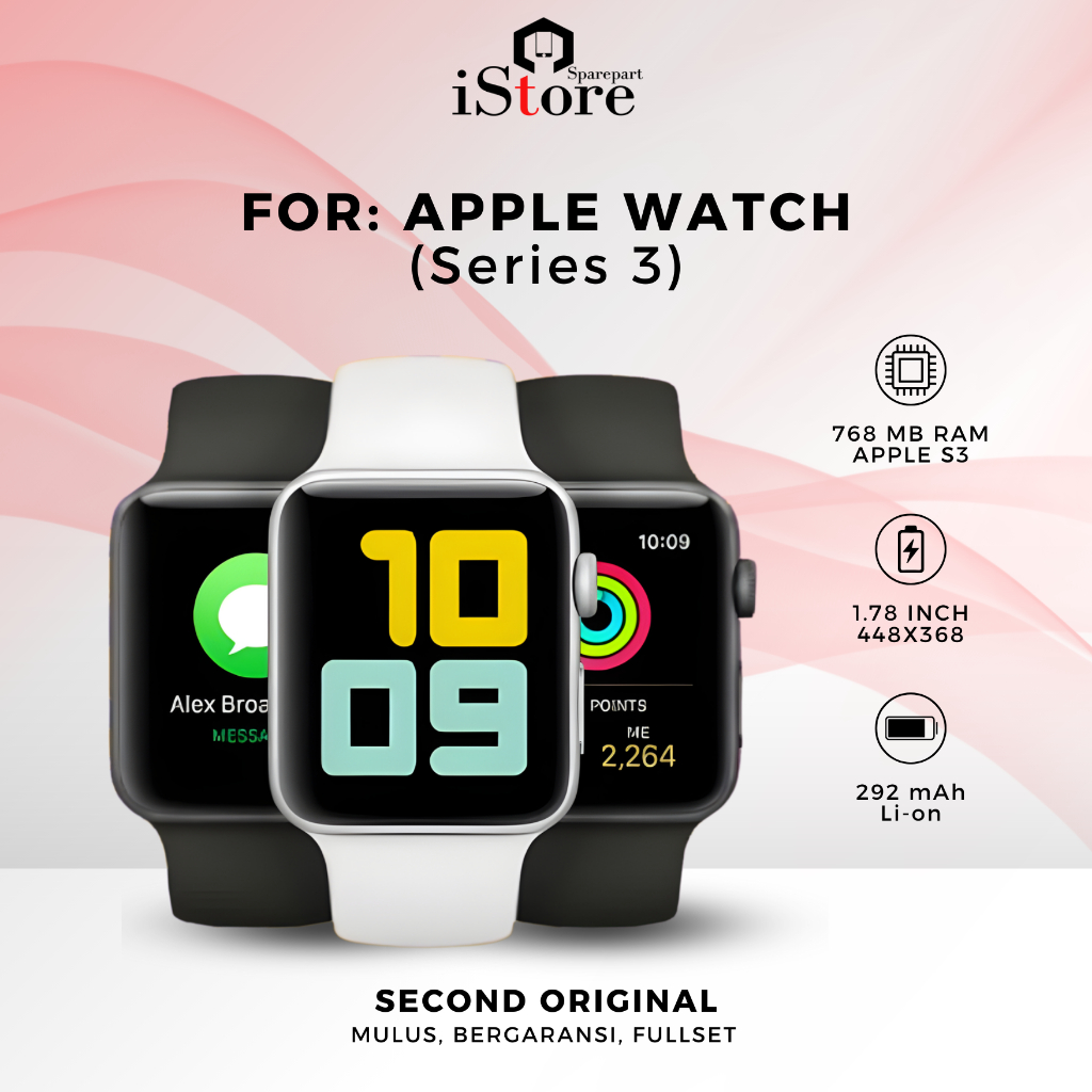 Apple Watch/iWatch Series 3,4,5,6,SE, 38/40/42/44 MM Original Second Mulus