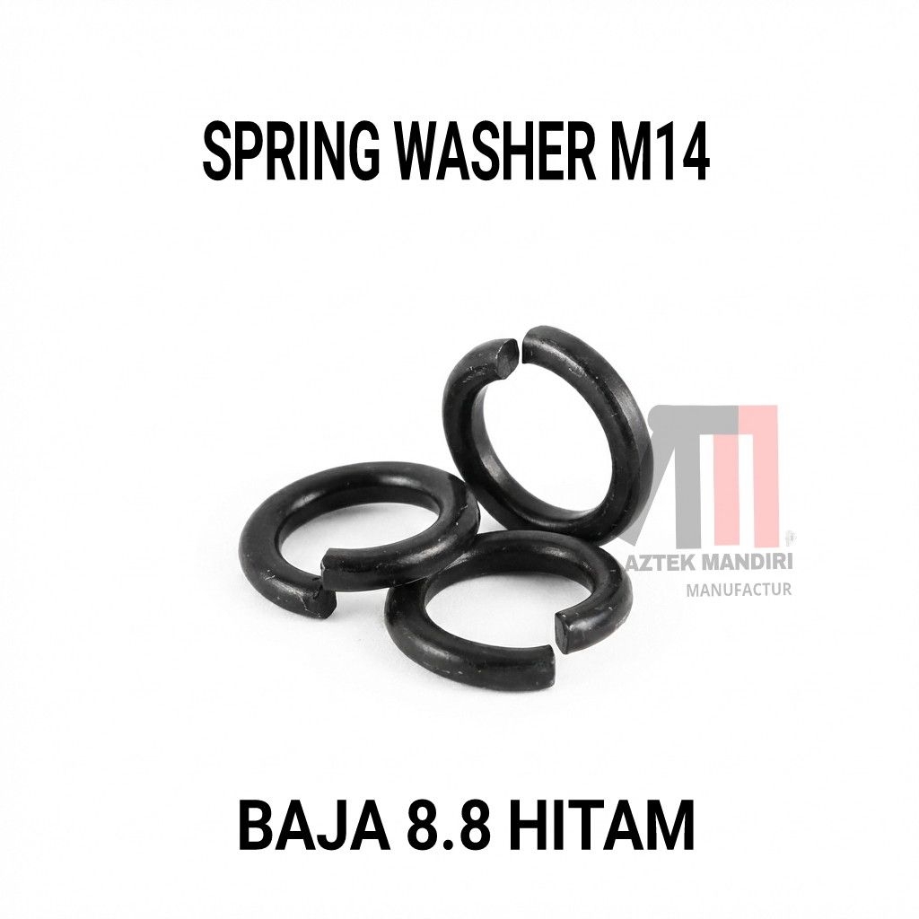 BAJA HITAM 8.8 Ring Per Ver M14 ( Spring Washer ) / Ring Per Baja Spring Washer M14
