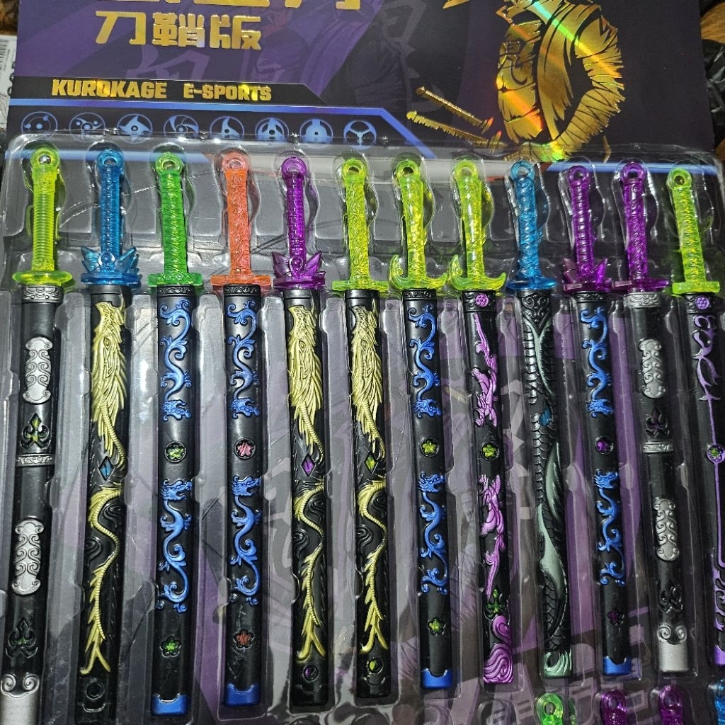 mainan pedang warna transparan 24cm  / mainan katana / pedang pedangan anak / mainan anak murah