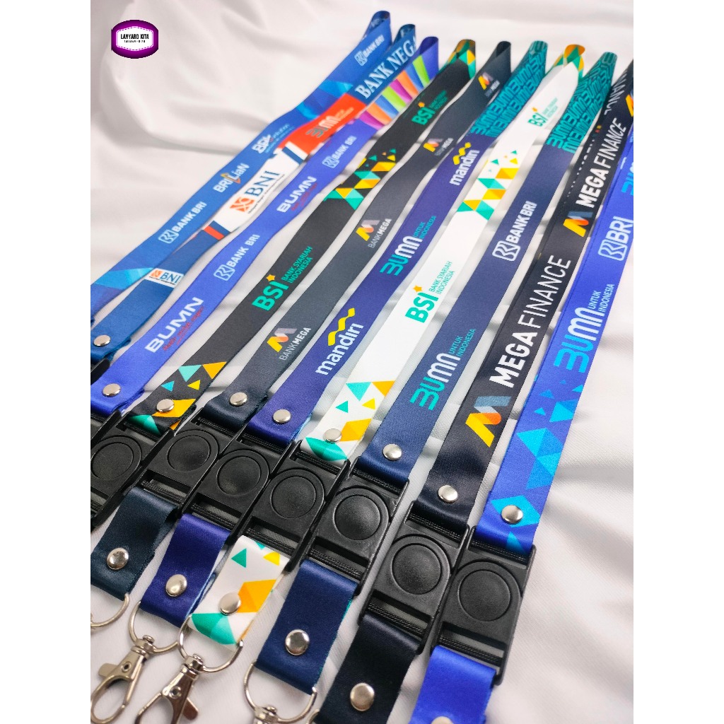 LANYARD TALI ID CARD BANK BRI MEGA FINANCE BNI MANDIRI BSI BCA