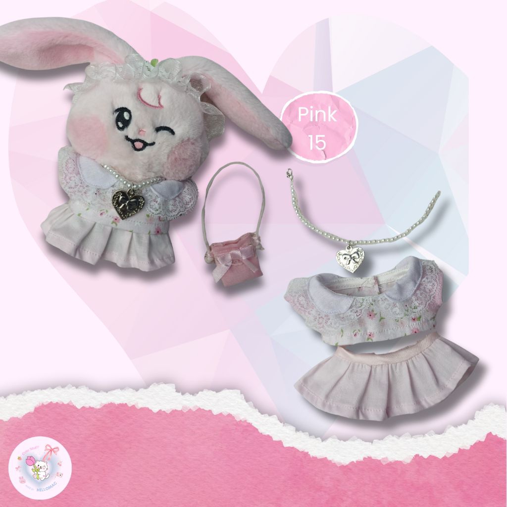 [Pink series] Baju doll 10cm// baju doll 15cm// custom baju doll//dress doll// baju doll kpop