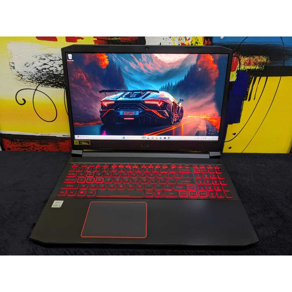 Laptop Gaming Acer Nitro 5 Core i5 Gen 10 8/256 RTX 3050 Ti Siap Pakai