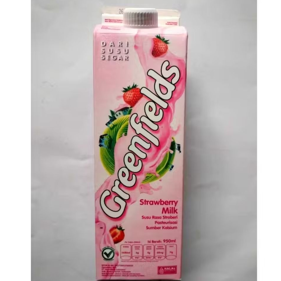 Greenfields Susu UHT Strawberry Kotak 950 ml