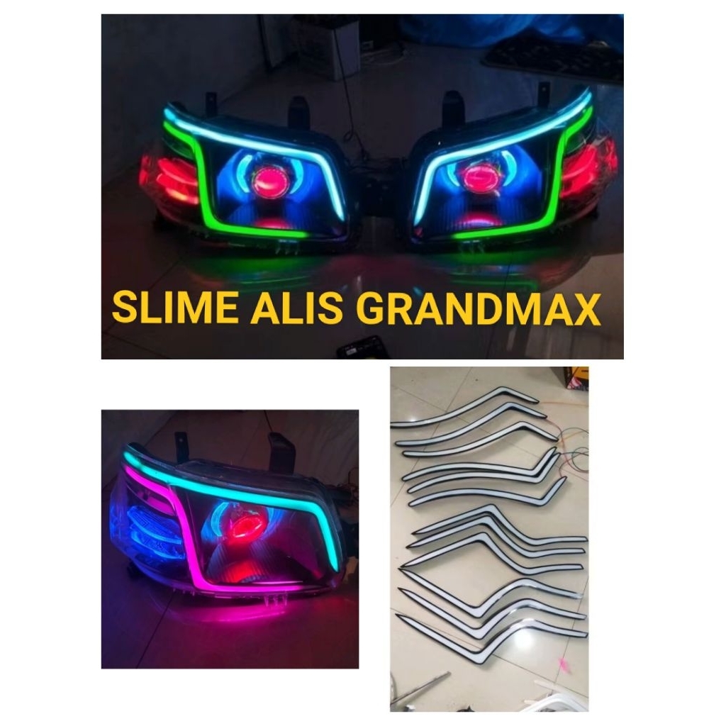 CUSTOM ACRILIK SLIME FRAME ALIS LAMPU DEPAN MOBIL DAIHATSU GRANDMAX