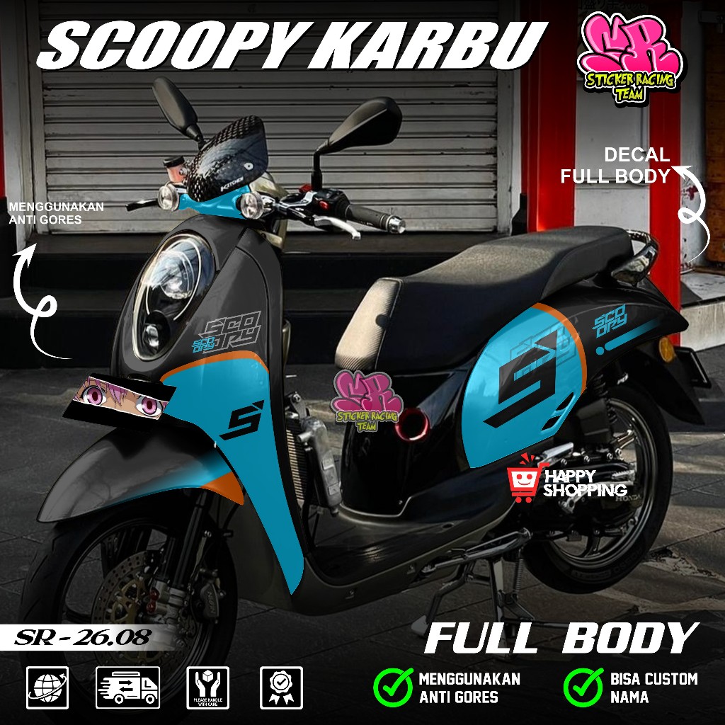 Terbaru Sticker Full Body Honda Scoopy Karbu Tahun 2010 2011 2012 Sticker Decal Full Body Scoopy Kar