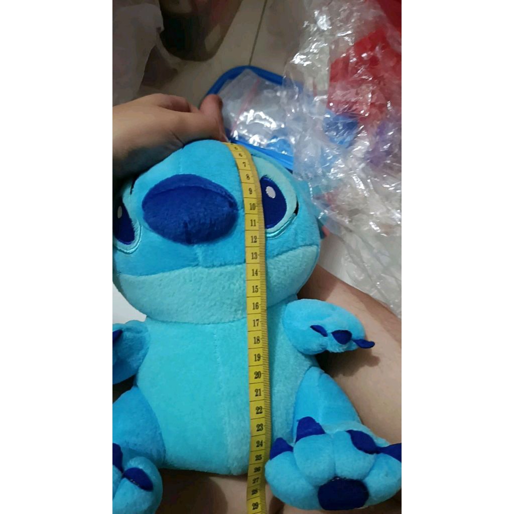 Boneka Sapi cimory Stitch Disney Lucu anak bulu lembut halus bordir Biru