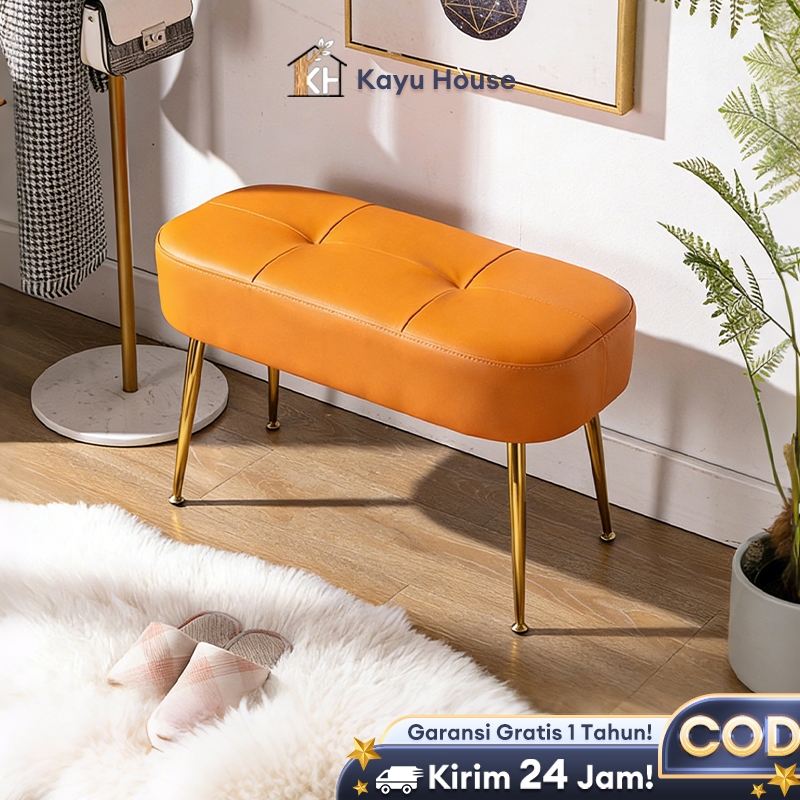Sofa Bench Stool Kulit Panjang Bench Panjang Puff Stools Kursi Sofa Stool Premium Bench Kotak