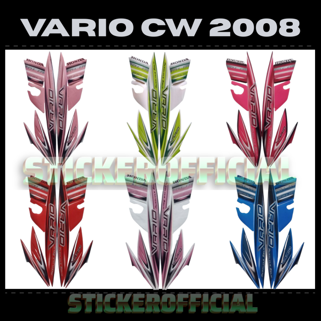Sticker Striping Standar Motor Honda Vario 110 Cw 2008