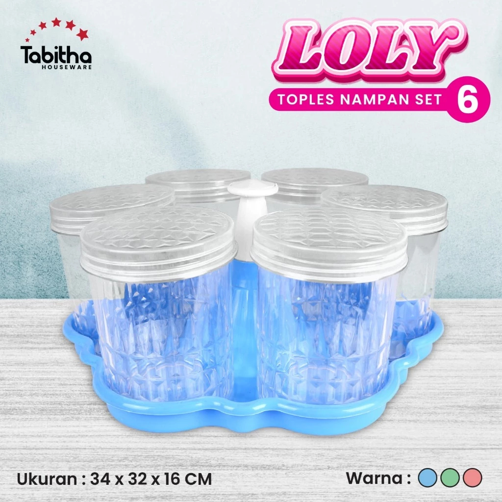Toples Kristal Bening Kedap Udara 1 Set Nampan Toples Kue Lebaran Toples Cantik