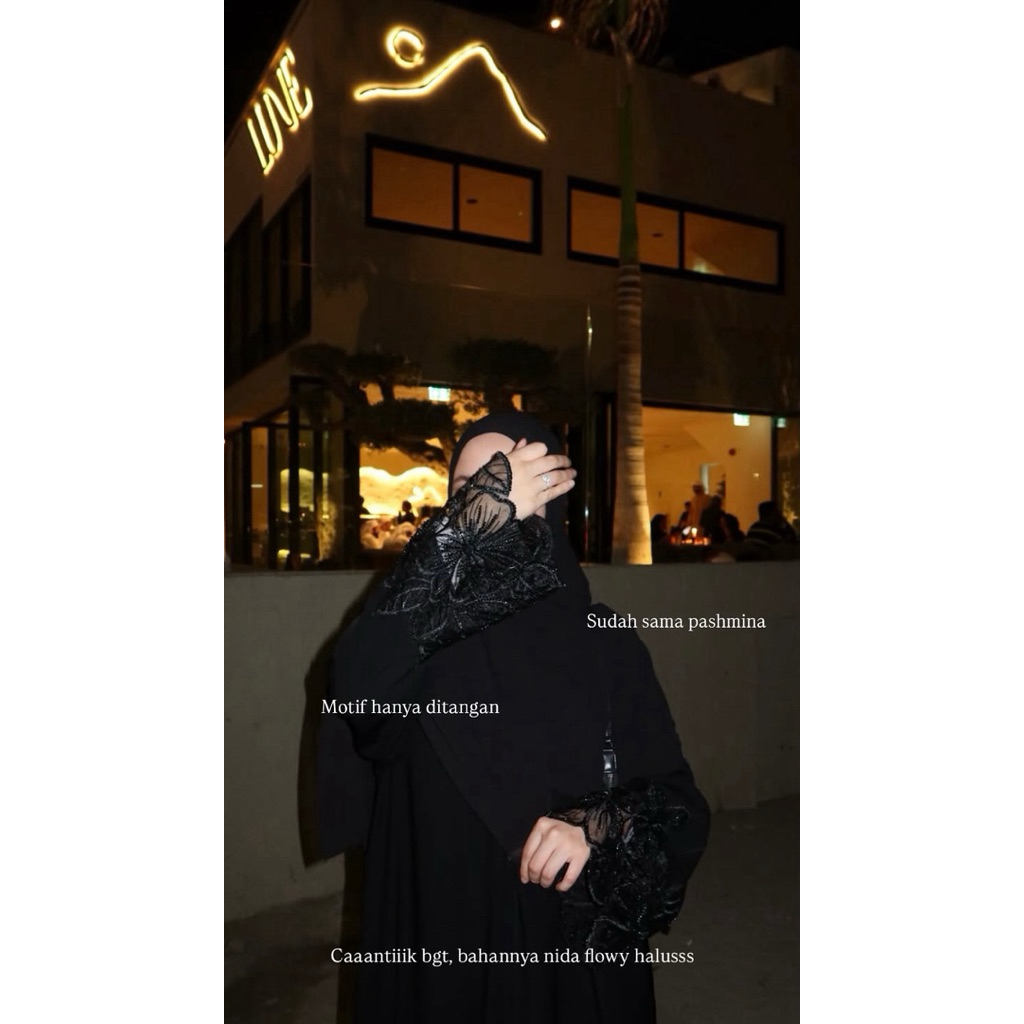 Abaya Saudi Black (Preloved)