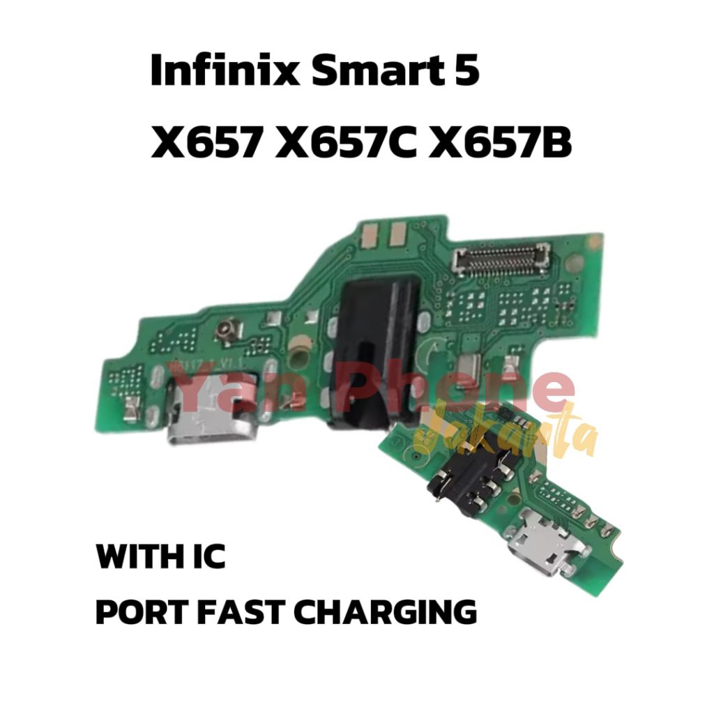 PCB Charger Infinix Smart 5 + IC Port Fast Charging | Papan Cas Original