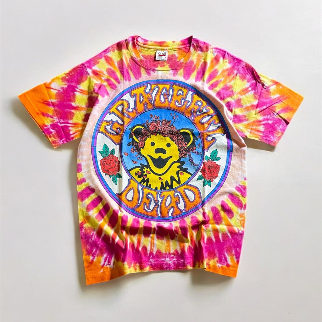 Kaos Vintage 1994 Rainbow Tiedye Grateful Dead - 71x51cm