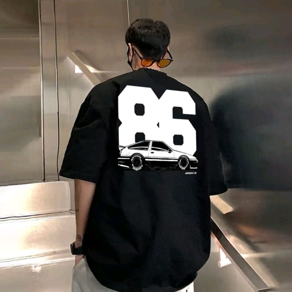 Kaos 86 DISTRO Big Size 6XL 5XL 4XL 3XL 2XL XL L M S Kaos Korean Style Full Printing T-shirt Pria Wa