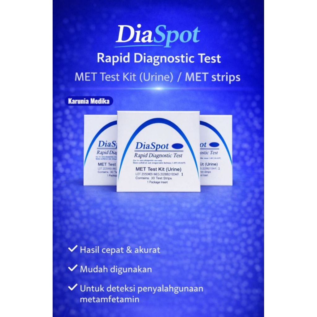 DiaSpot Rapid Diagnostic Test MET Strips Urine | Alat Test Narkoba MET Strips- 1 Pcs