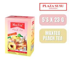 [SDW] pekanbaru/MAXTEA Peach Tea Teh Buah Peach 2 Kotak 5 Sachet Rasa Manis Segar Dingin Hangat