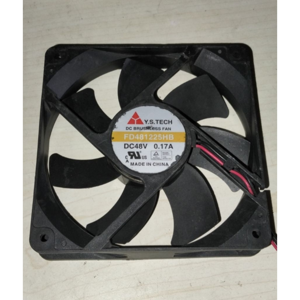 KIPAS FAN 2PIN 12X12 12V 0.17A T 2.5CM BEKAS