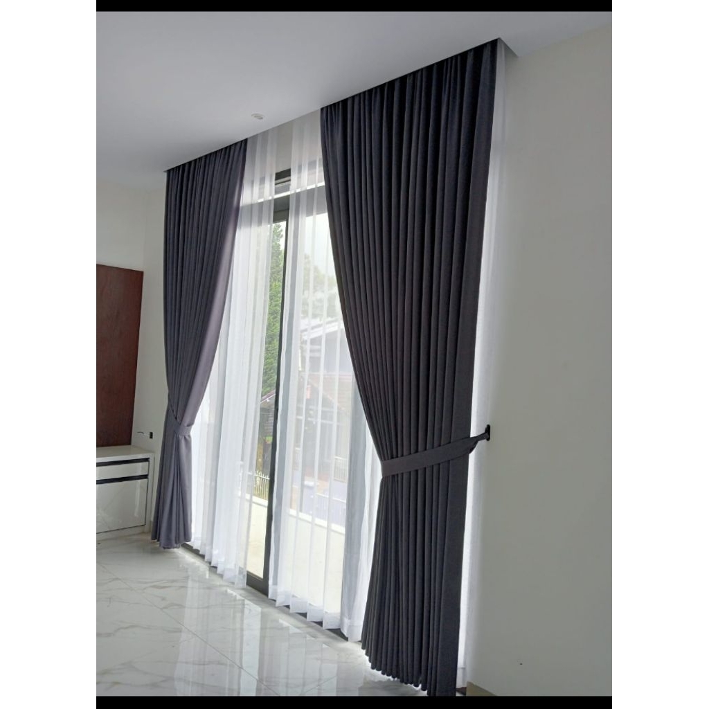 Gorden 3 x 3 Meter 12 Gelombang Gorden 3 Meter Tinggi Lebar 2 Meter Kordeng Jendela Ruang Tamu 2 Met