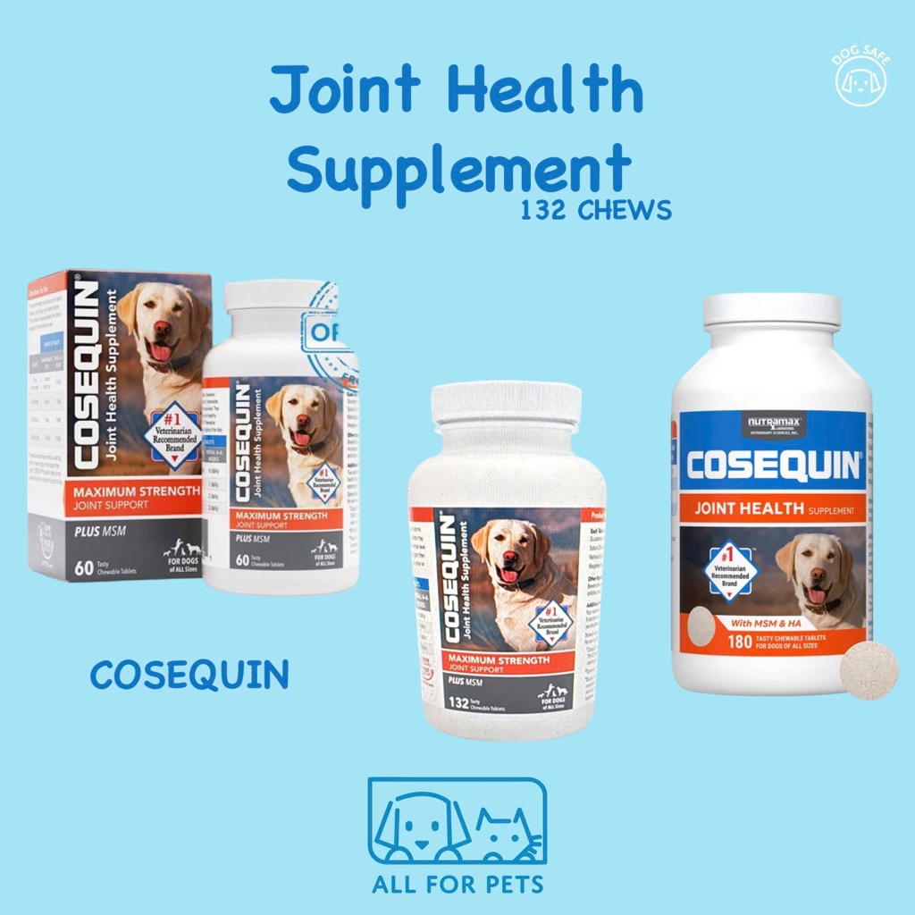 Nutramax Cosequin Joint Health Supplement Maximum Strength Plus MSM for Dogs Pilih Varian