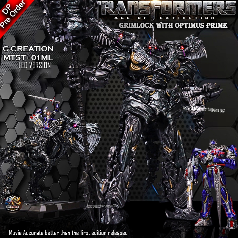Original G-Creation MTST-01ML Grimlock With Optimus Prime LED Version Dinobot Robot T-Rex Dinosaurus