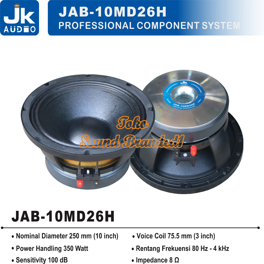 Speaker Component Jk audio JAB 10MD26 H