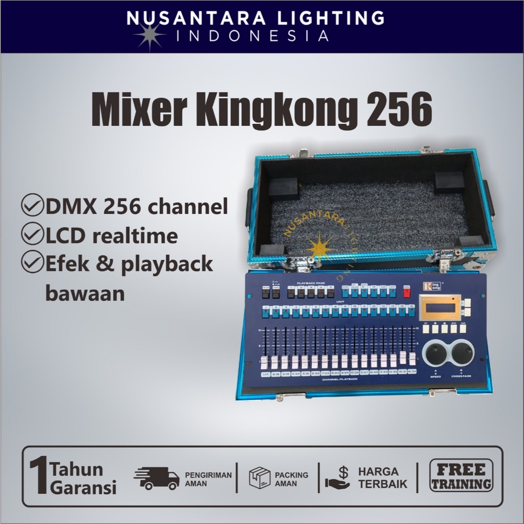 Mixer Kingkong 256A termasuk Hardcase / Mixer Lighting Kingkong / Original