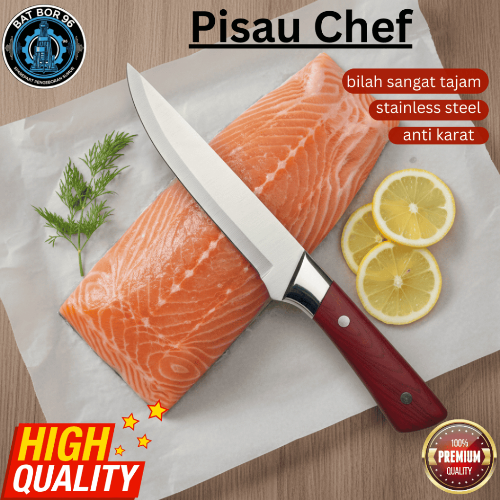 Pisau Dapur Stainless Stell Daging Boning Pisau Super Tajam Baja Asli Import