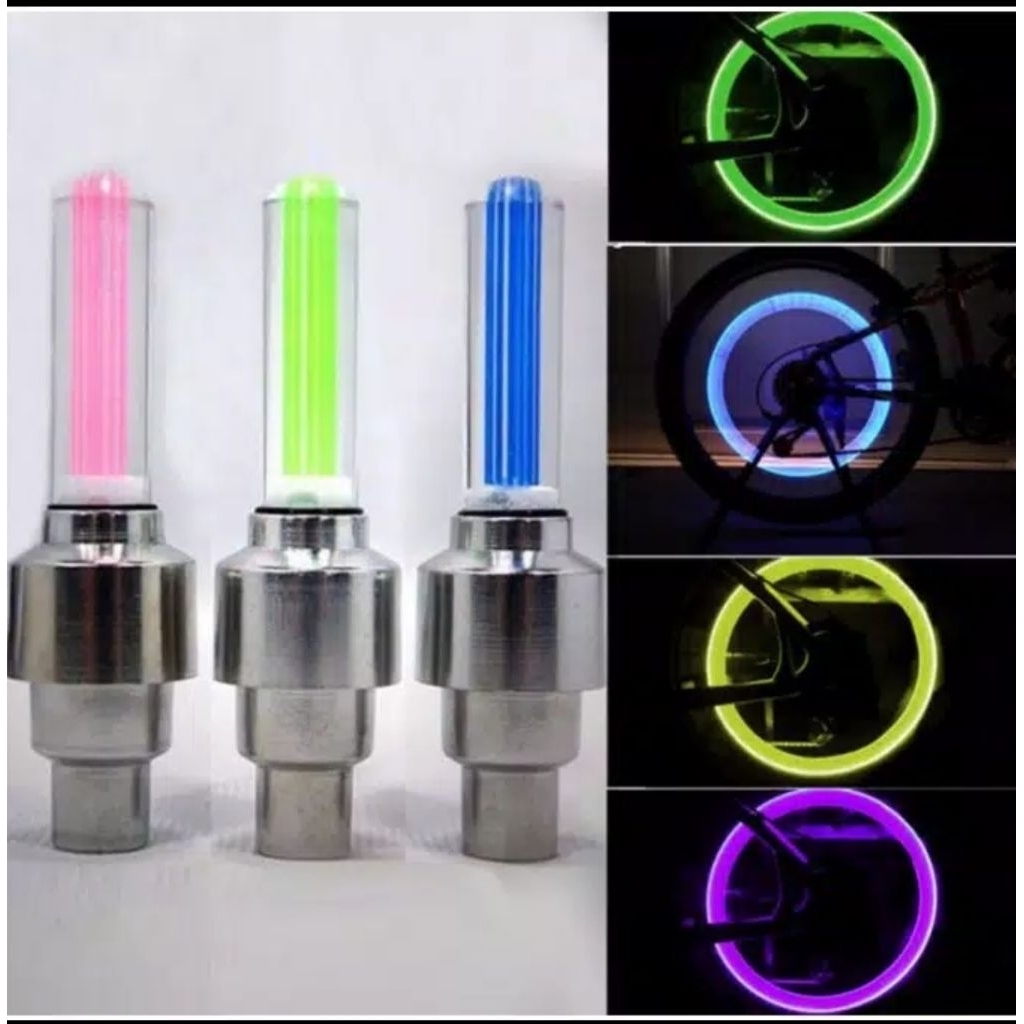 Tutup Pentil LED Sepasang Tutup Dop Nyala Tutup Sepeda dll Harga per sepasang isi 2 buah