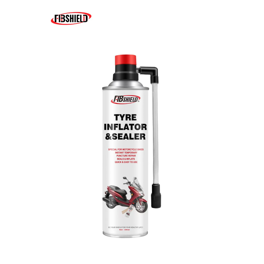 FIBSHIELD - Tyre Inflator & Sealer 300ml Cairan Penambal Ban Motor Ban Electric Motor Bikes Tambal B