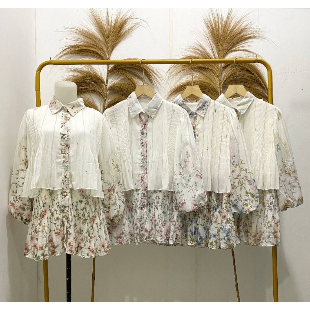 Atasan Motif Bunga / Atasan Ceruty Premium Kode 3873