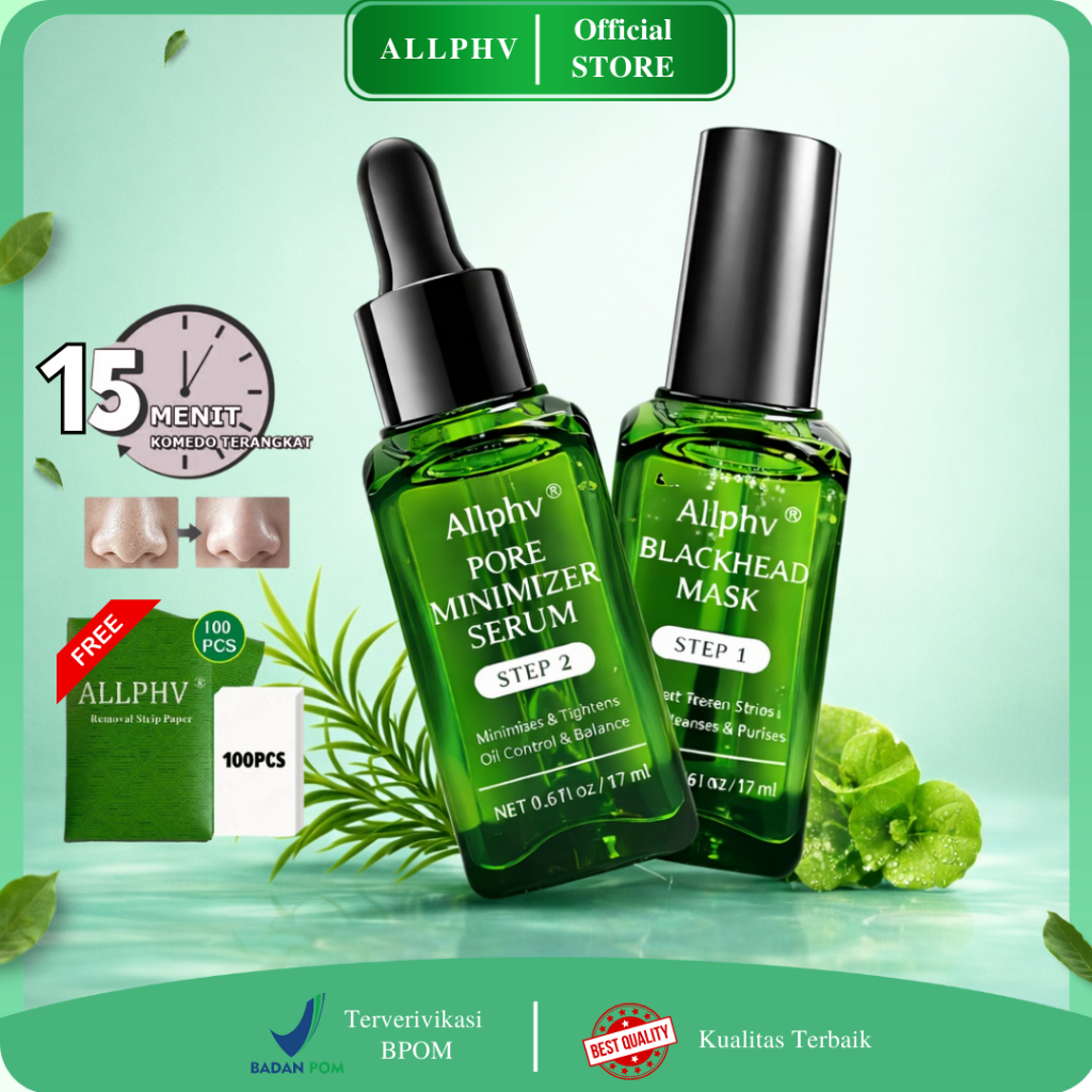 ALLPHV Blackhead Mask - Masker Komedo Hidung Dan Pori Pori Wajah Pembersih Komedo Ampuh