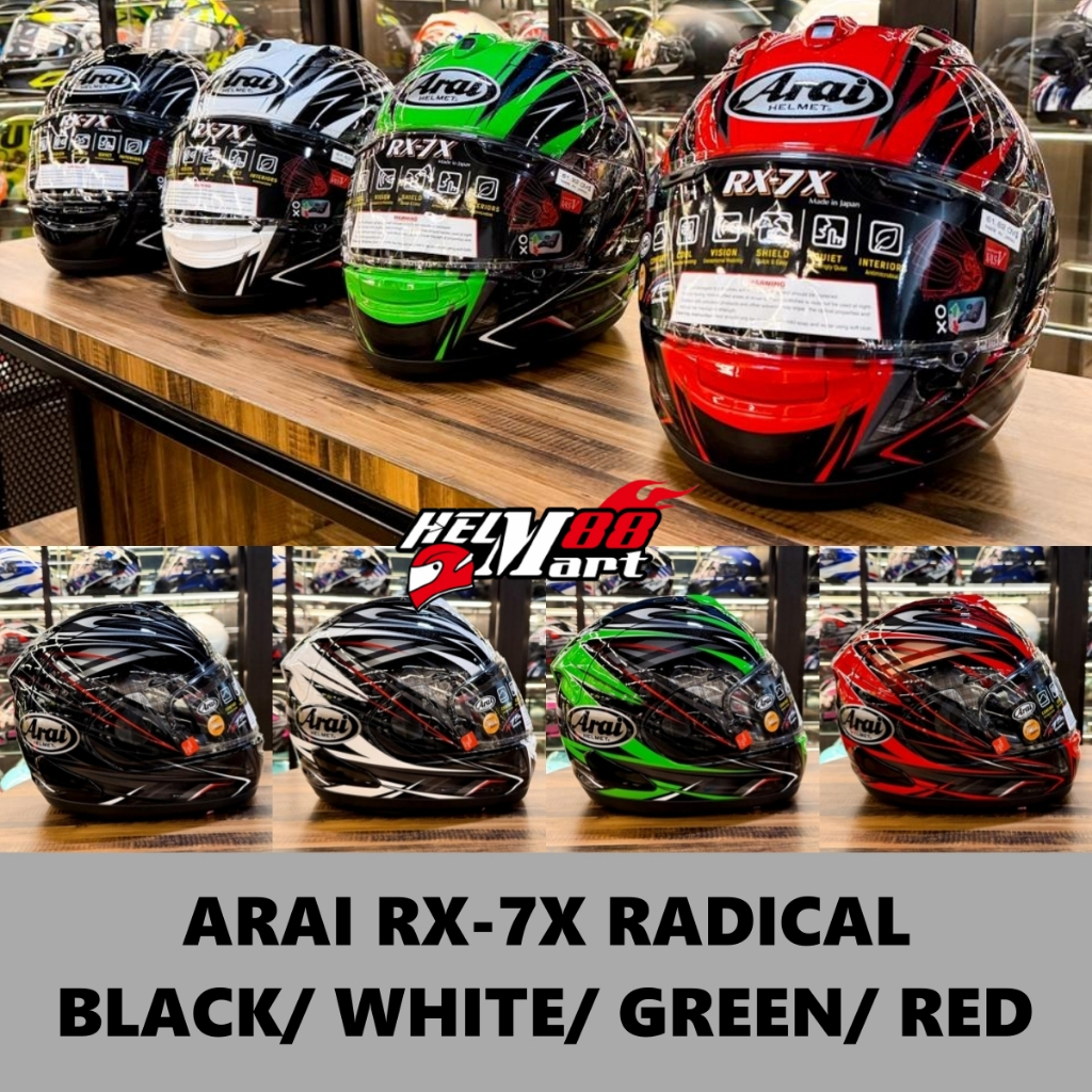 ARAI RX7X RADICAL (ALL COLORS) - Helm ARAI Fullface RX-7X Original