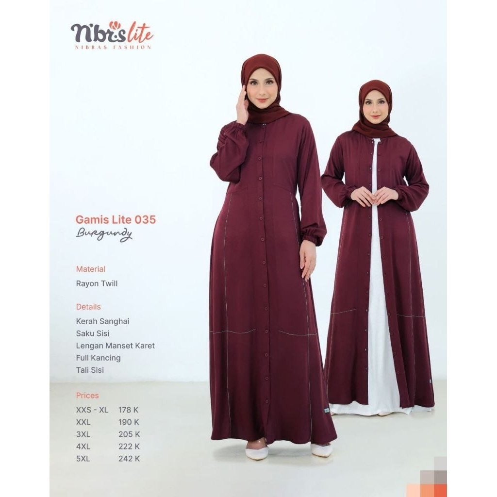 Baju Gamis Simple/Gamis Polos/Gamis Rumahan/Gamis Bahan Rayon - Gamis Lite 035 | Produk Original By 