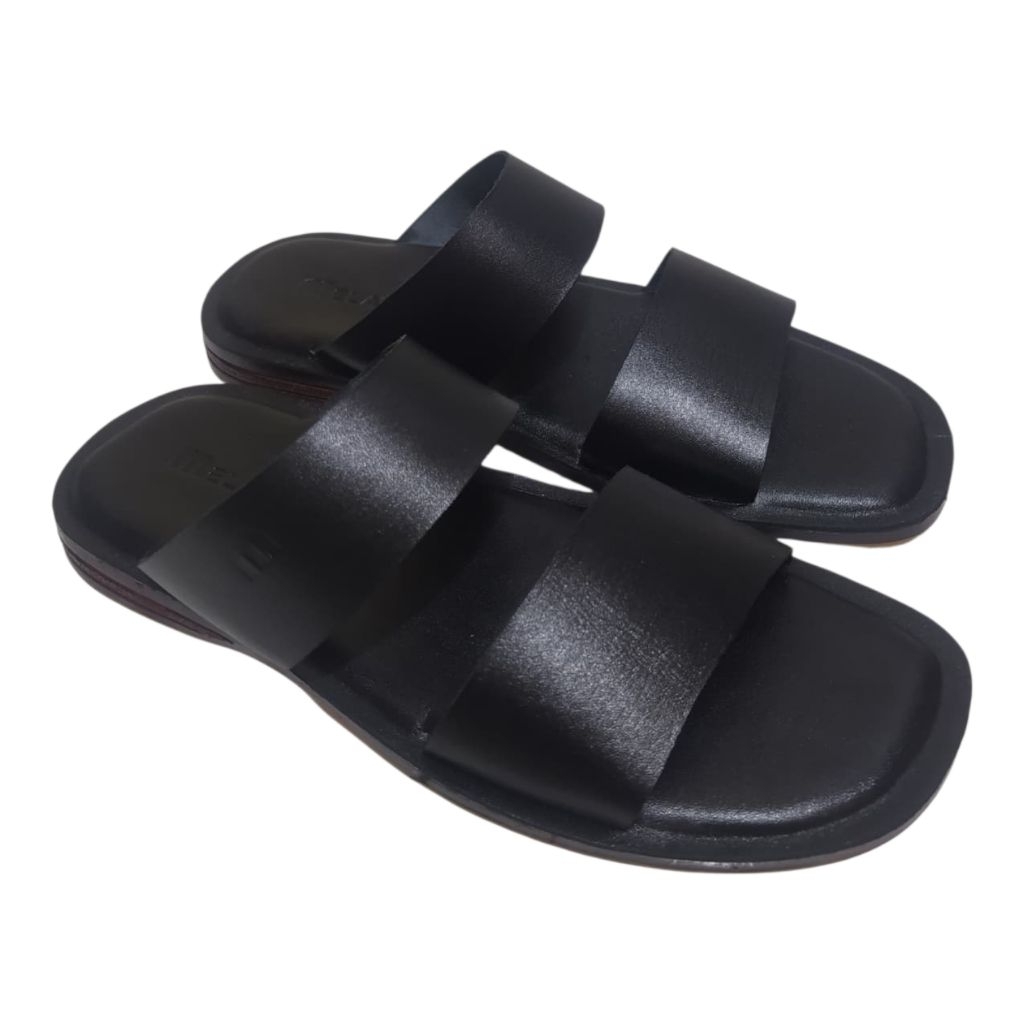 Sandal Slop Pria Sandal Pria Keren Kulit Asli Sandal Casual Pria