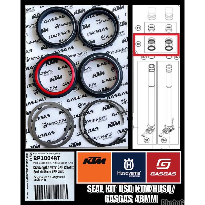 Seal Shock Depan 48mm SKF Black Original KTM HUSQVARNA GASGAS Kit WP Suspension