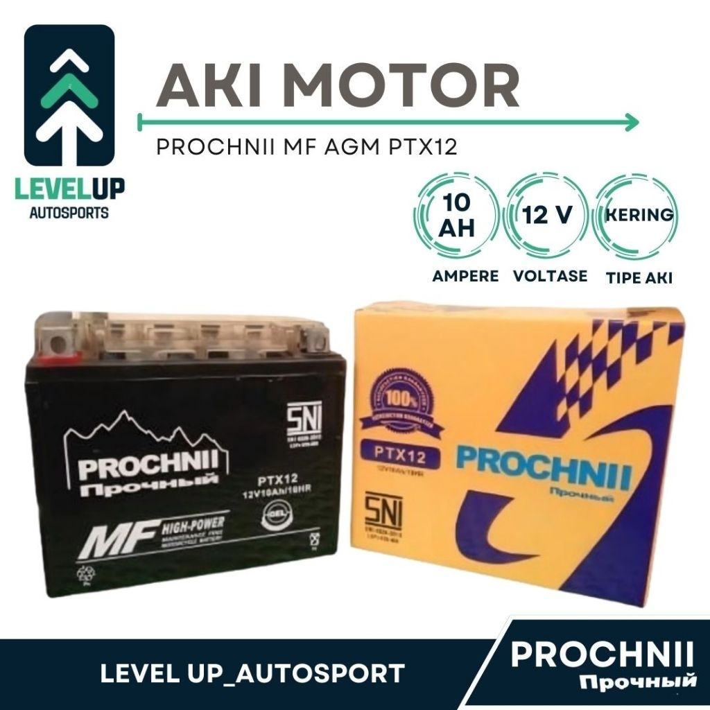 Prochnii PTX12 Aki Gel Motor Hayabusa, Aprilia, Vulcan 900 PTX12