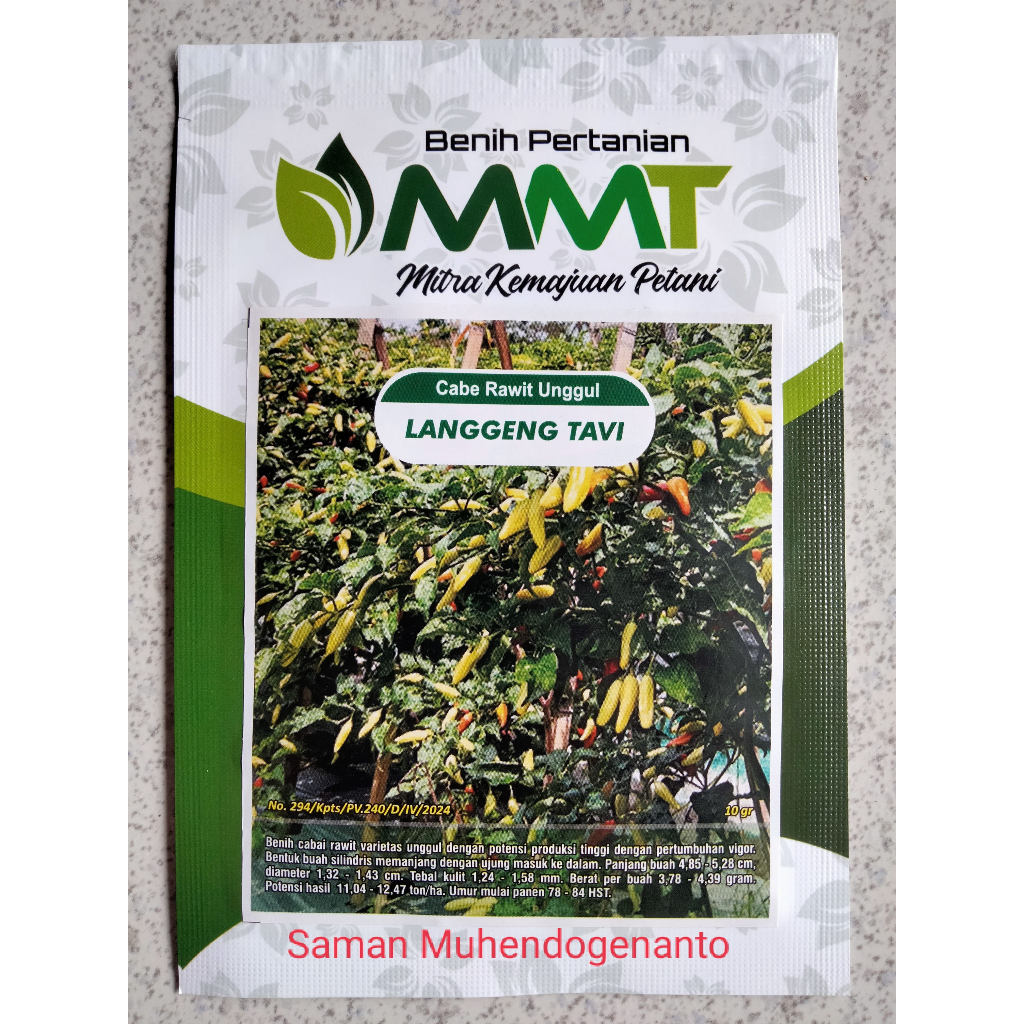 Benih Cabe Rawit LANGGENG TAVI Kemasan 10 Gram MMT - Bibit Cabai Rawit LANGGENG TAVI