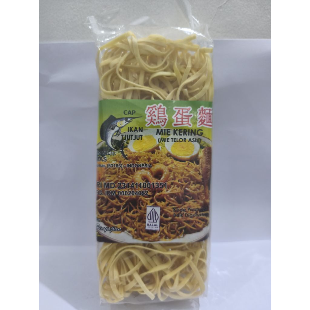 Mie Ikan Tjutjut lebar/kasar