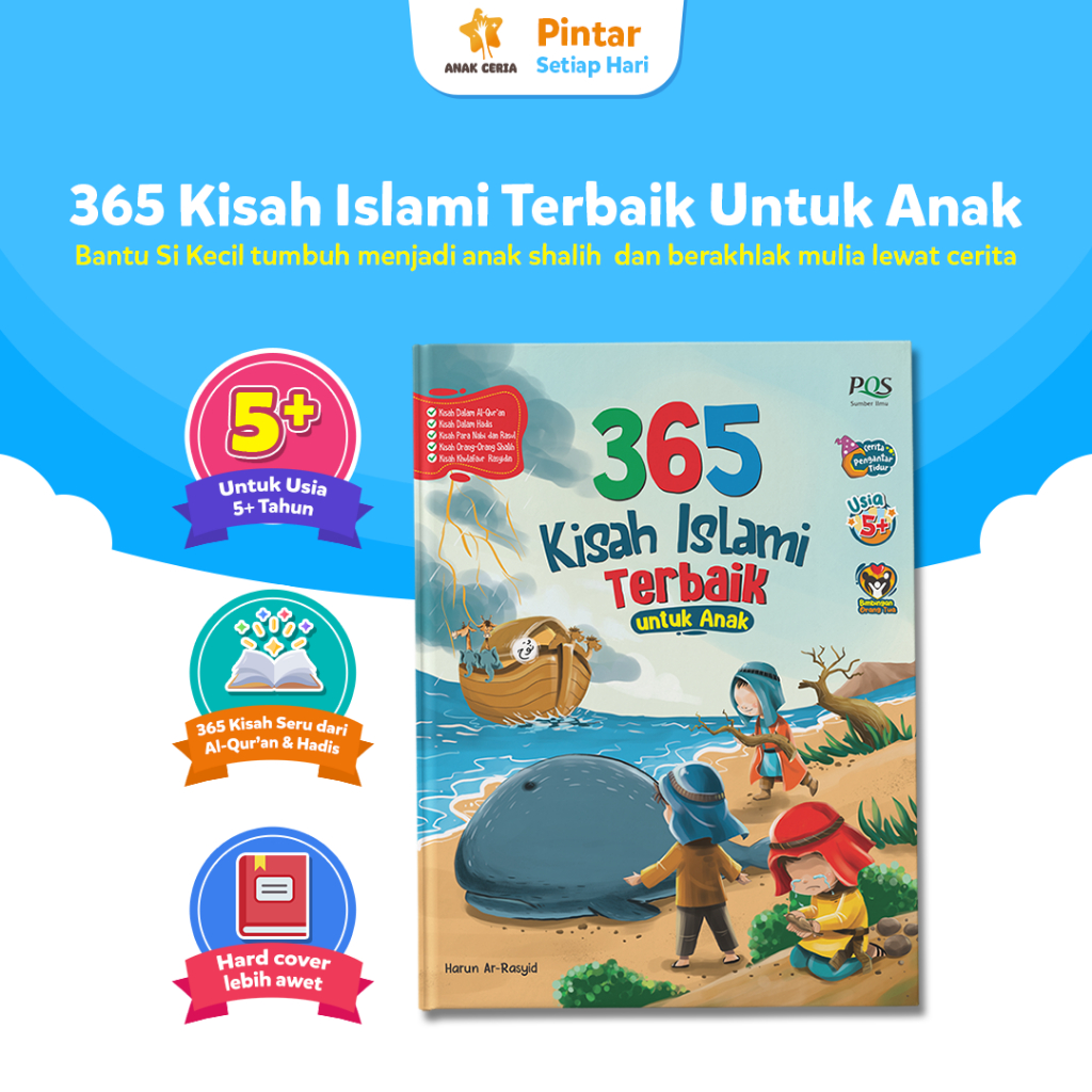 Buku Anak 365 Cerita Islami Hardcover Bergambar Pengantar Tidur