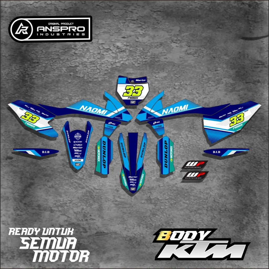 DECAL KTM 85/250 FULL BODY STIKER PELINDUNG BODY MOTOR KTM 85/250 FREE REQUEST