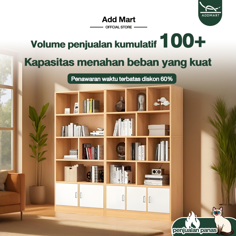 Rak Buku Serbaguna / Rak Pajangan / Penyekat Ruangan / Rak Mainan