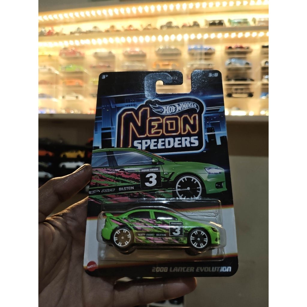hotwheels Mitsubishi lancer evolution neon