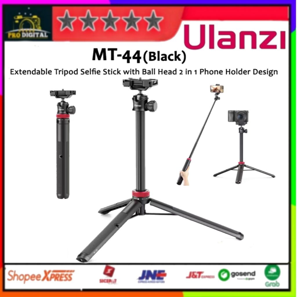Ulanzi MT-44 Ulanzi MT44 Extendable Tripod Selfie Stick with 2 in 1 ball head