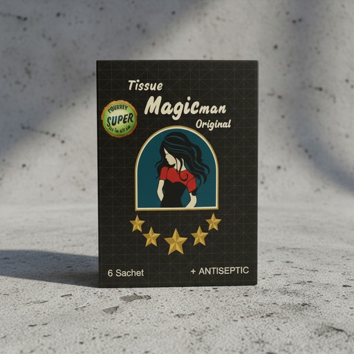 Tisu Magic Hitam Original - Antiseptik Pria - Privasi Aman