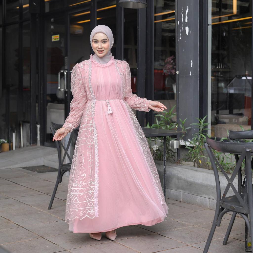 Benang Raja Gamis Brokat Florenza Veil Premium