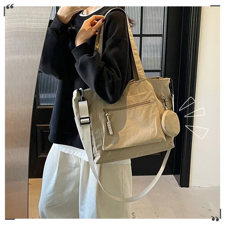 [Ready]Tote Bag Nylon Import Premium Tebal Waterproof