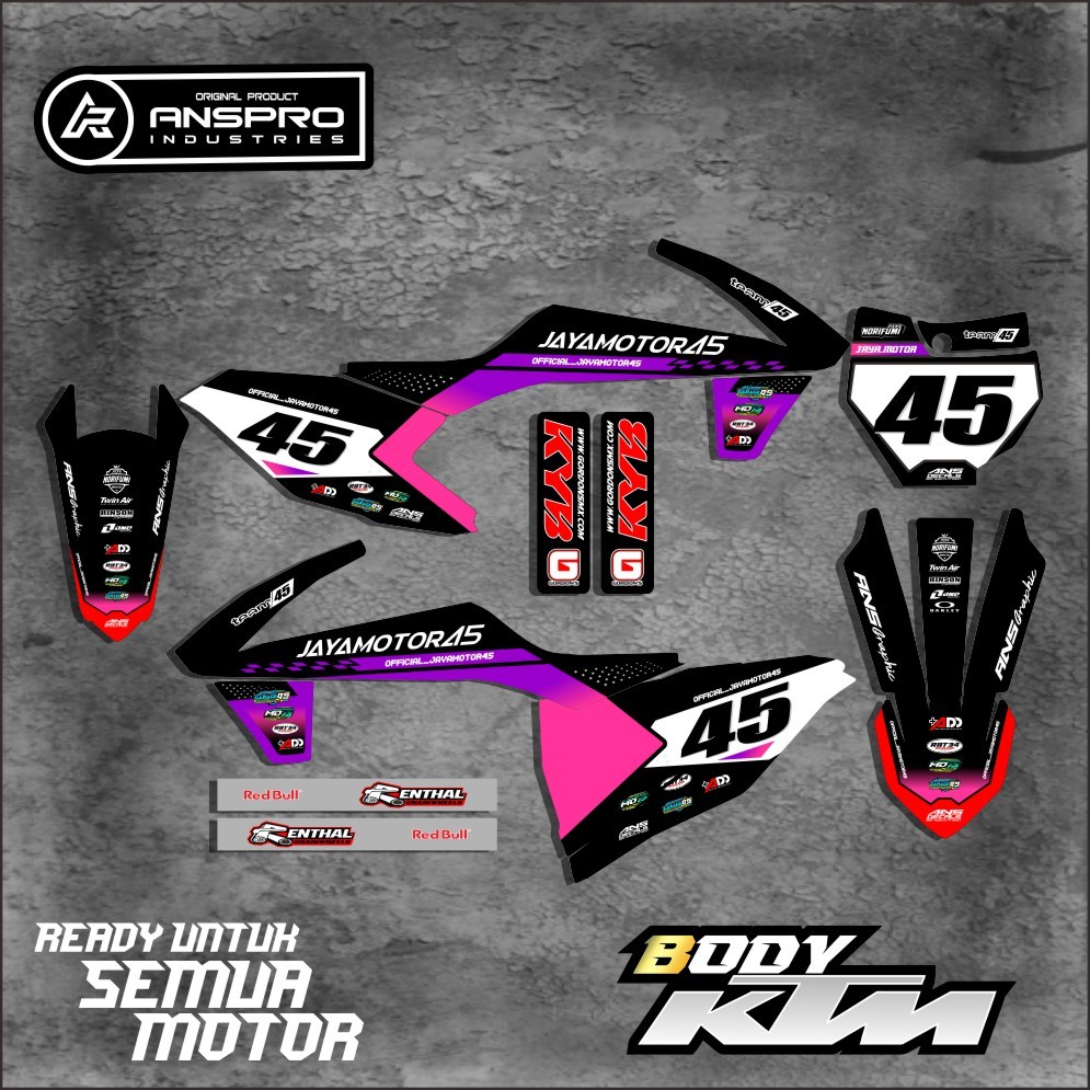DECAL KTM 85/250 FULL BODY STIKER PELINDUNG BODY MOTOR KTM 85/250 FREE REQUEST