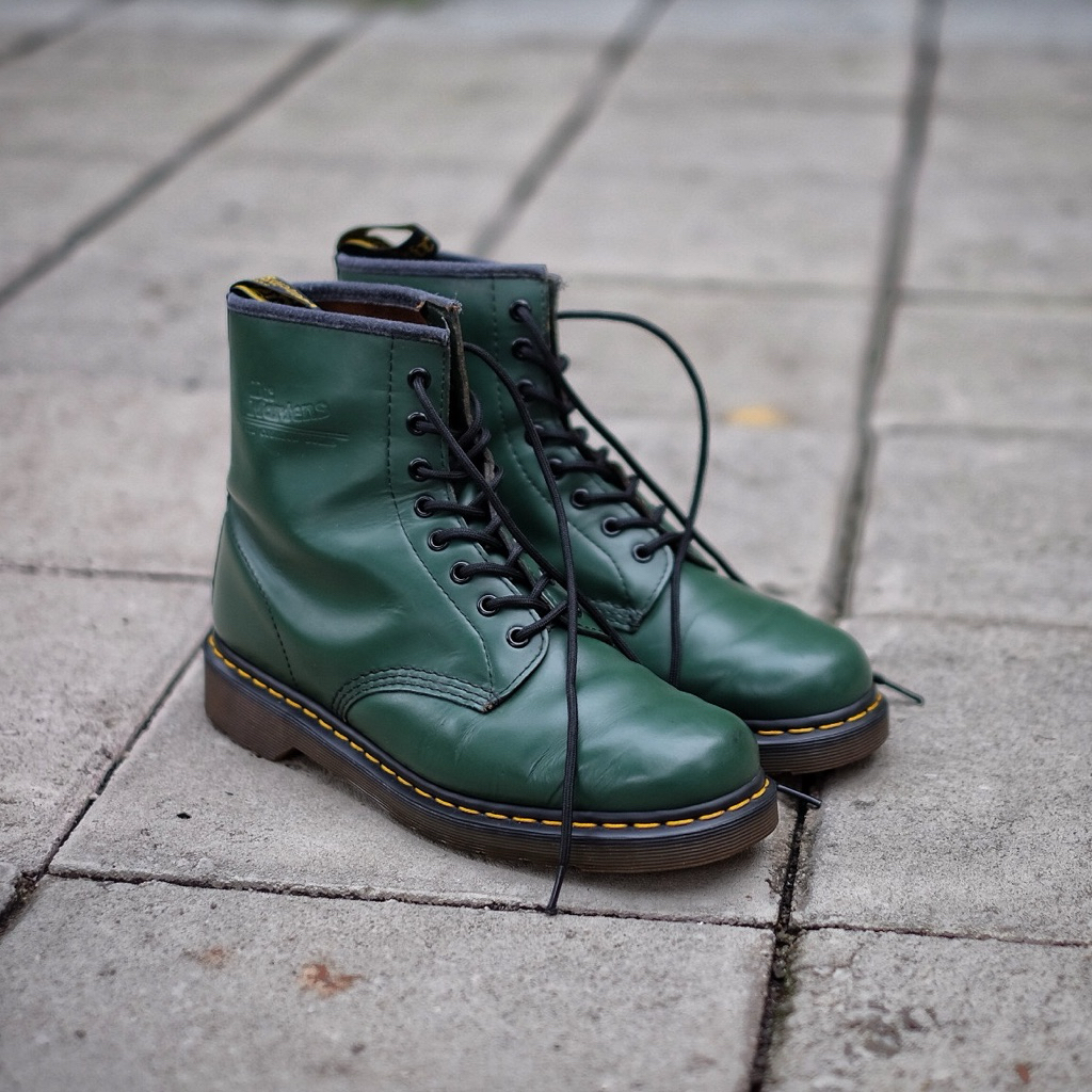 Dr martens 1460 green smooth