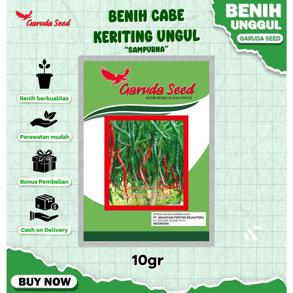 Benih Bibit Cabe Keriting Unggul Sampurna 10 Gram Garuda Seed