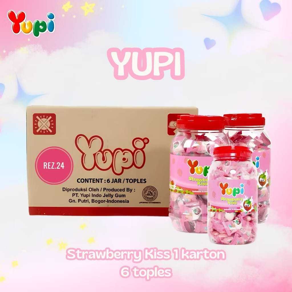 WEDITRI Yupi Strawberry Kiss 1 Dus isi 6 Toples