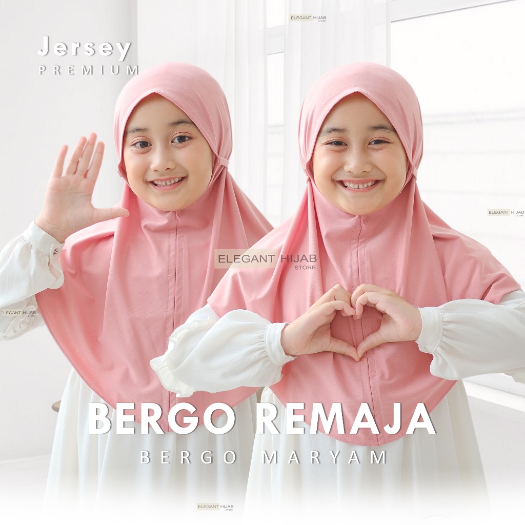 Hijab Bergo Anak ( 5-13 th ) Spandex Jersey Premium I Bergo Anak Remaja